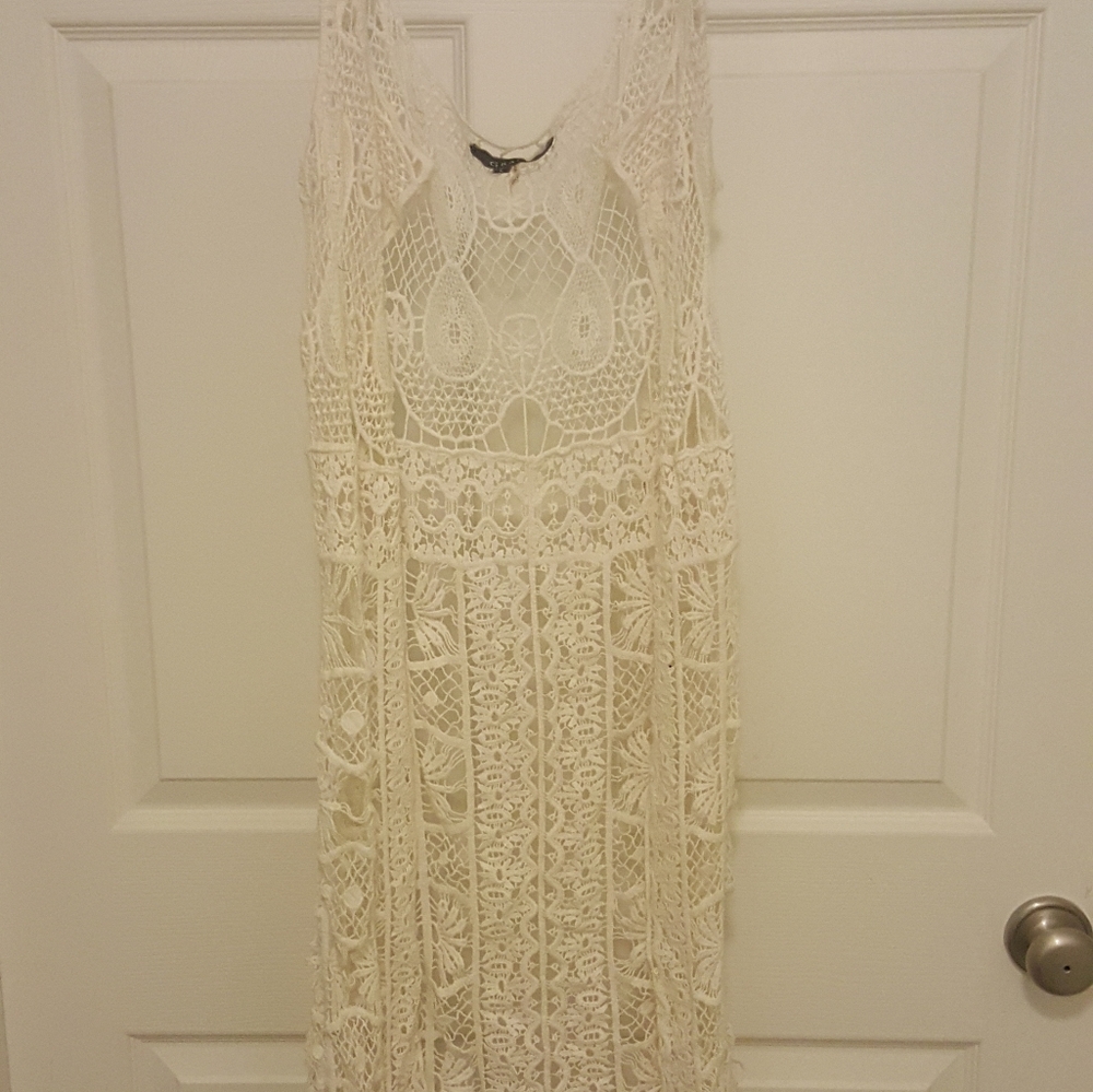 Large Cream knit vest